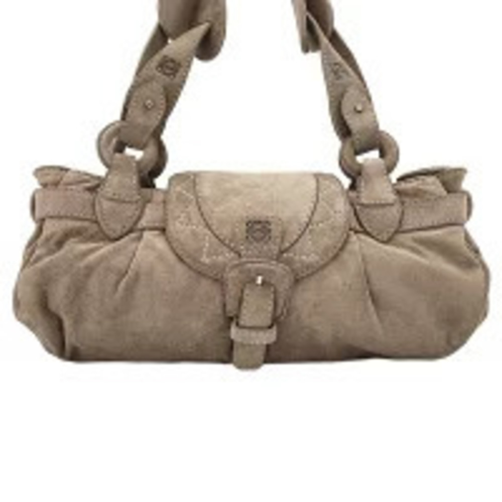 Loewe suede Anagram handbag Beige Cream